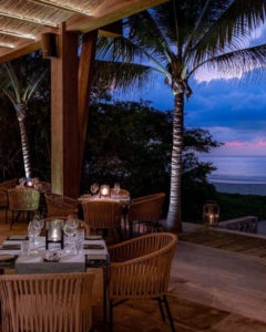 Open air restaurant with the sea view