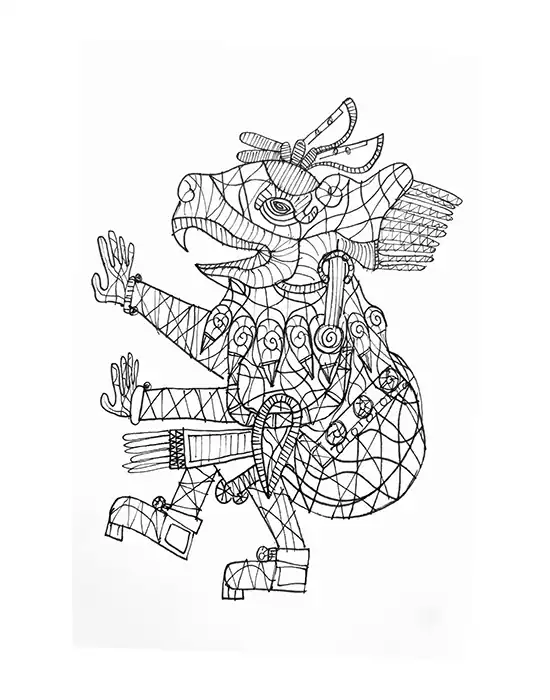 Huehuecoyotl the mexican god of the arts