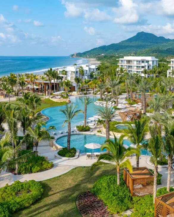 view of the hotel from the sky