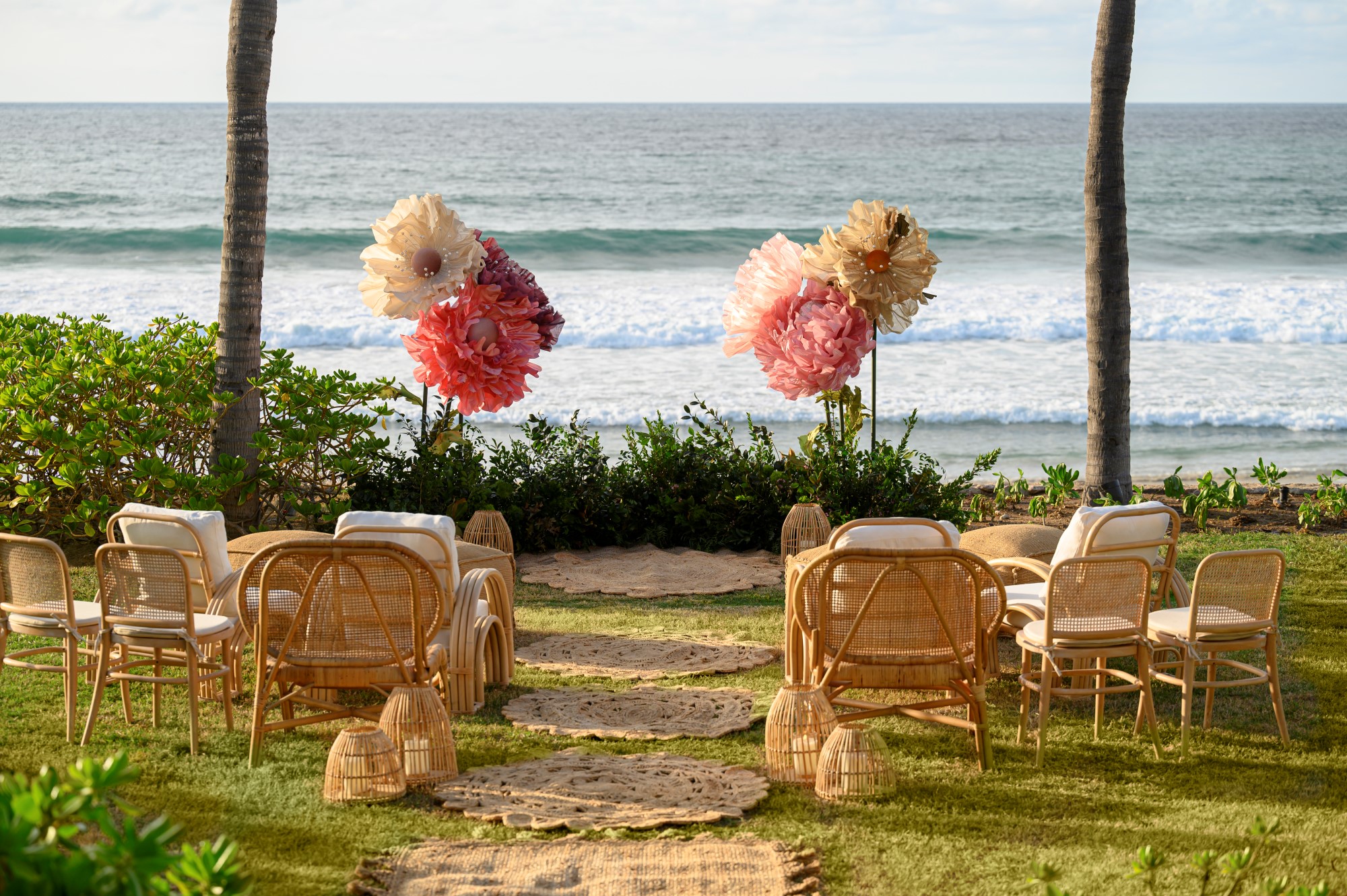 Lugar íntimo para celebrar bodas frente a la playa